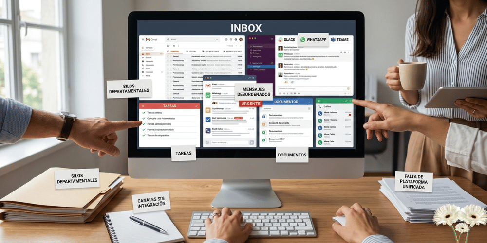Causas principales de los inbox fragmentados: silos departamentales, canales sin integración y falta de plataforma unificada.