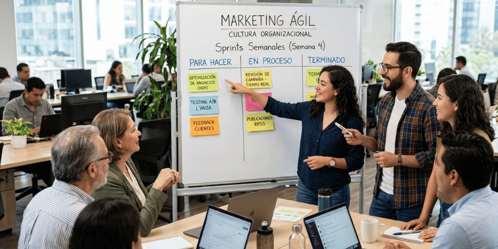 Marketing ágil: cultura organizacional frente a tecnología, equipos empoderados tomando decisiones en tiempo real
